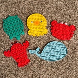 Colorful Animal Pop It Fidget Toy Set